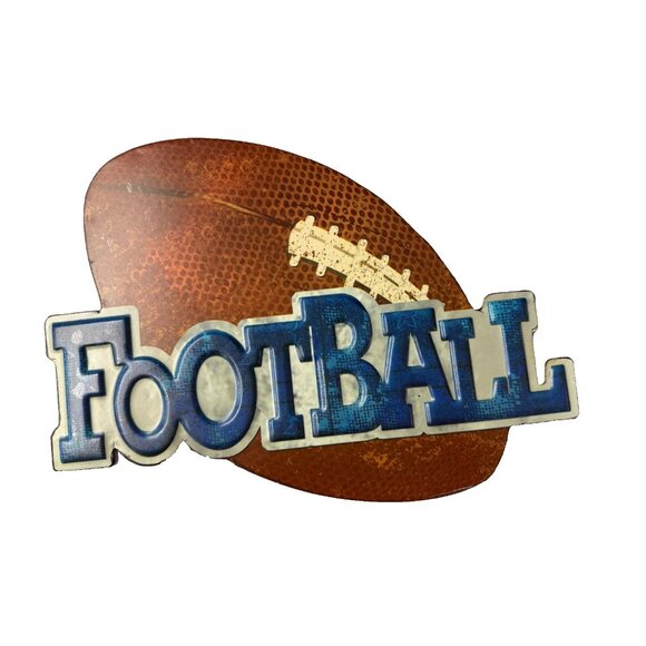 Hobby Lobby Metal Football Wall Hanging Sign Sports Decor ~ P7 09 - Picture 1 of 2